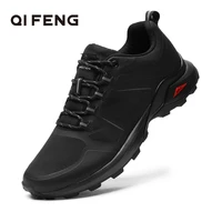 mens outdoor sports hiking shoes fahion mountain climbing casual sneakers camouflage rubber footwear black summer waterproof