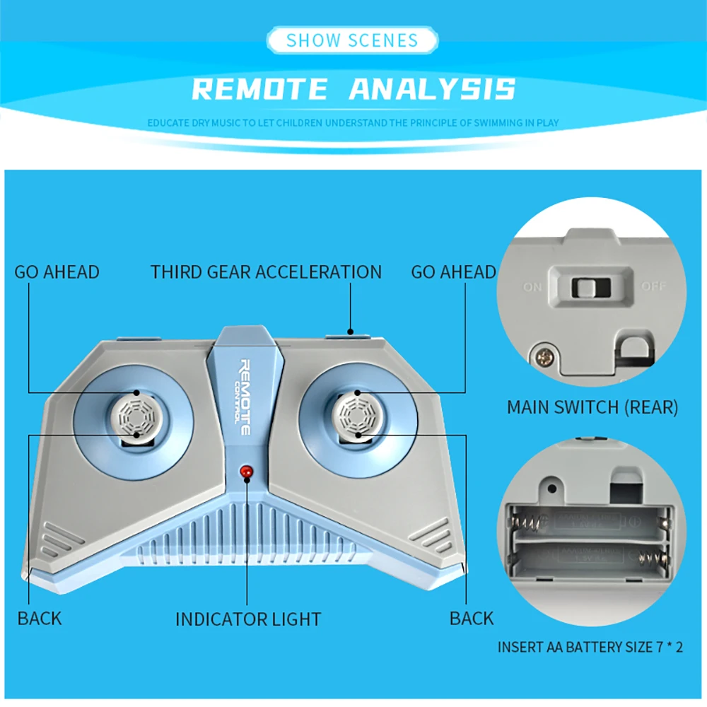 Пульт дистанционного управления акула 2 4G Электрический симулятор RC рыбы 20 минут