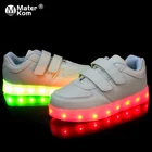 Детские светящиеся кроссовки с подсветкой, обувь с подсветкой, USB, Размеры 25-37