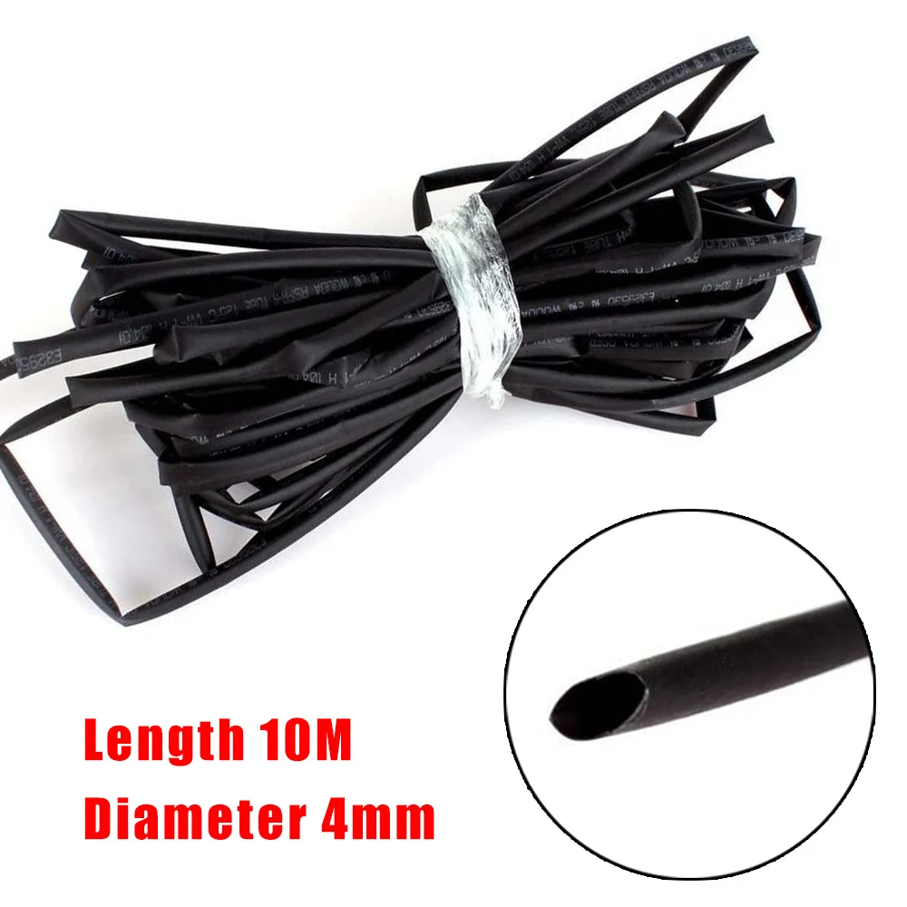 

Universal Heat Shrinkable Tube 10M 4mm Heat Shrinkable Tube Tubing Black