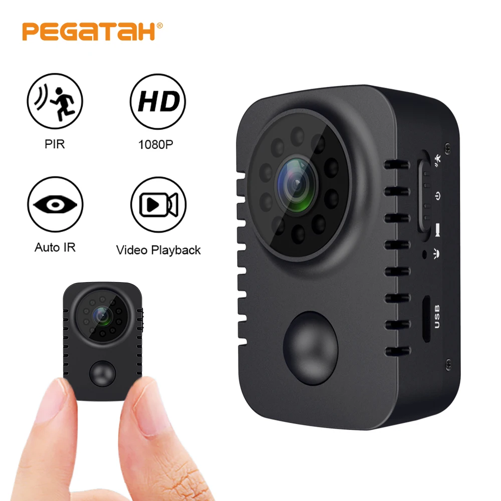 1080P Mini Body Camera HD Video Surveillance Recorder Motion Activated Small Nanny Cam For Home | Электроника