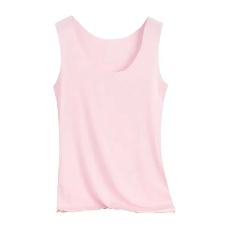 Женская Бесшовная майка с широкими лямками тонкий жилет из вискозы базовое
