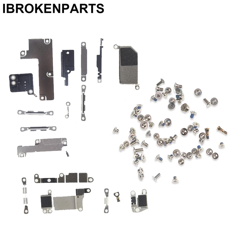 

Complete Full Set Metal Plate Cover For iPhone 5S 6 6S 7 8 X XR XS 11 Pro Max Inner Bracket Shields Holding Screws Replacement