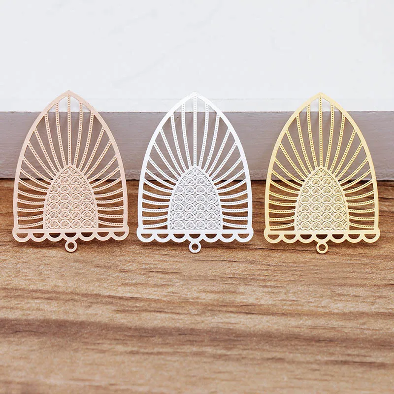 Серьги и подвески из филиграни 38x26 мм фурнитура для поделок сделай сам винтажные