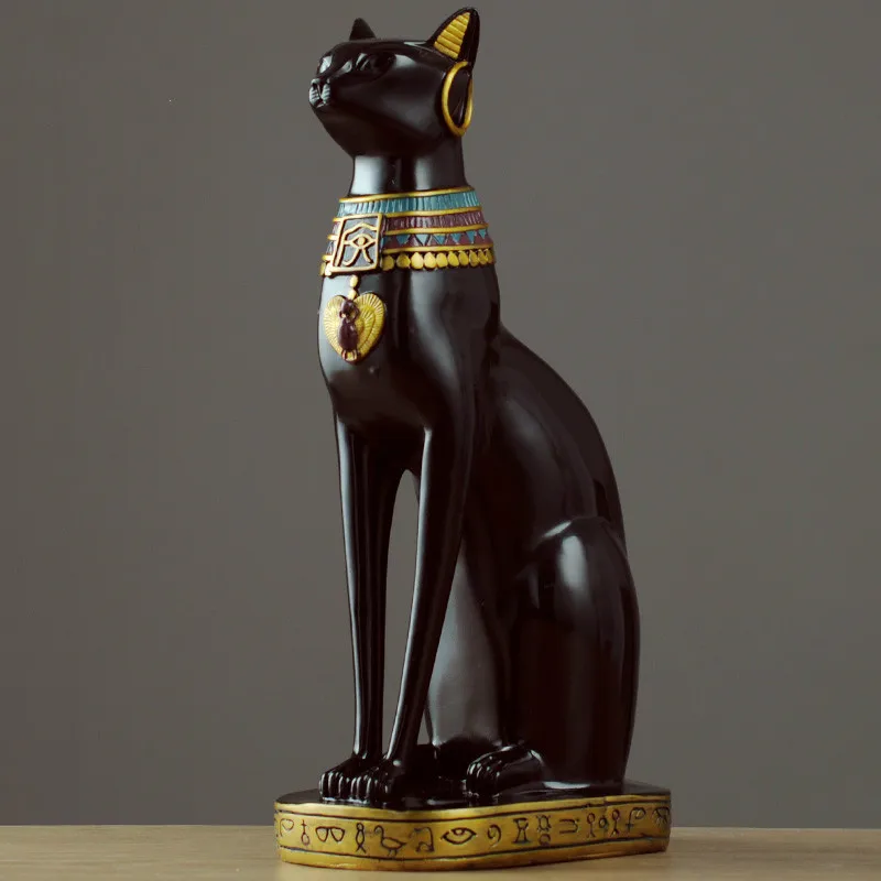 

Egyptian Cat Ornament Home Decoration Deco Egiptian Decor Egyptian Gods Statue Egyptienne Egipto Home Decoration Accessories