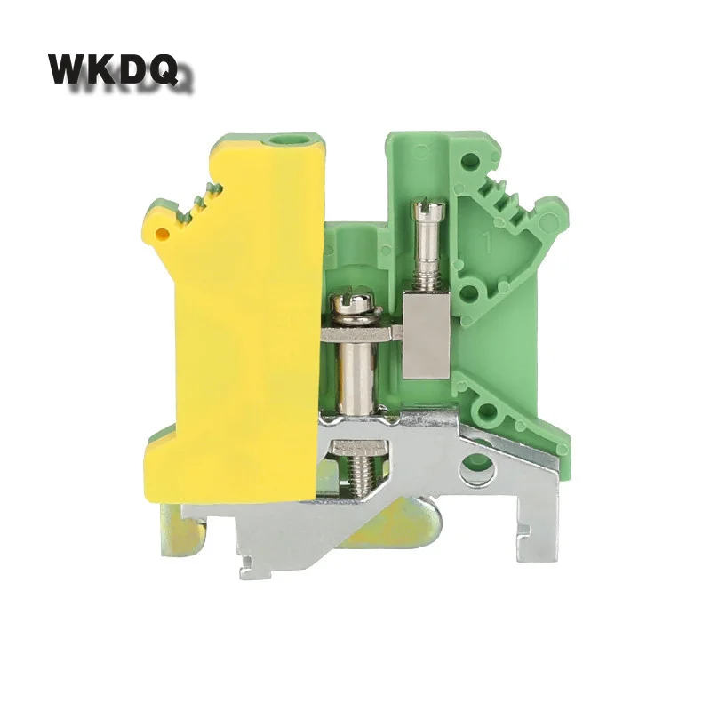 

10Pcs USLKG5N USLKG5 Universal Screw Ground Protective Earth Modular Wire Electrical Connector Din Rail Terminal Block USLKG 5N