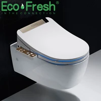 ecofresh bathroom smart toilet seat cover electronic bidet clean dry seat heating wc gold intelligent led light toilet seat