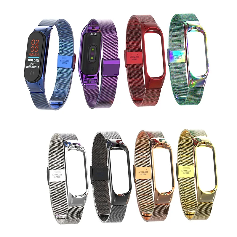 Ремешок mi band 4 металлический ремешок на руку 4303 двойной пружинный Пряжка раковина