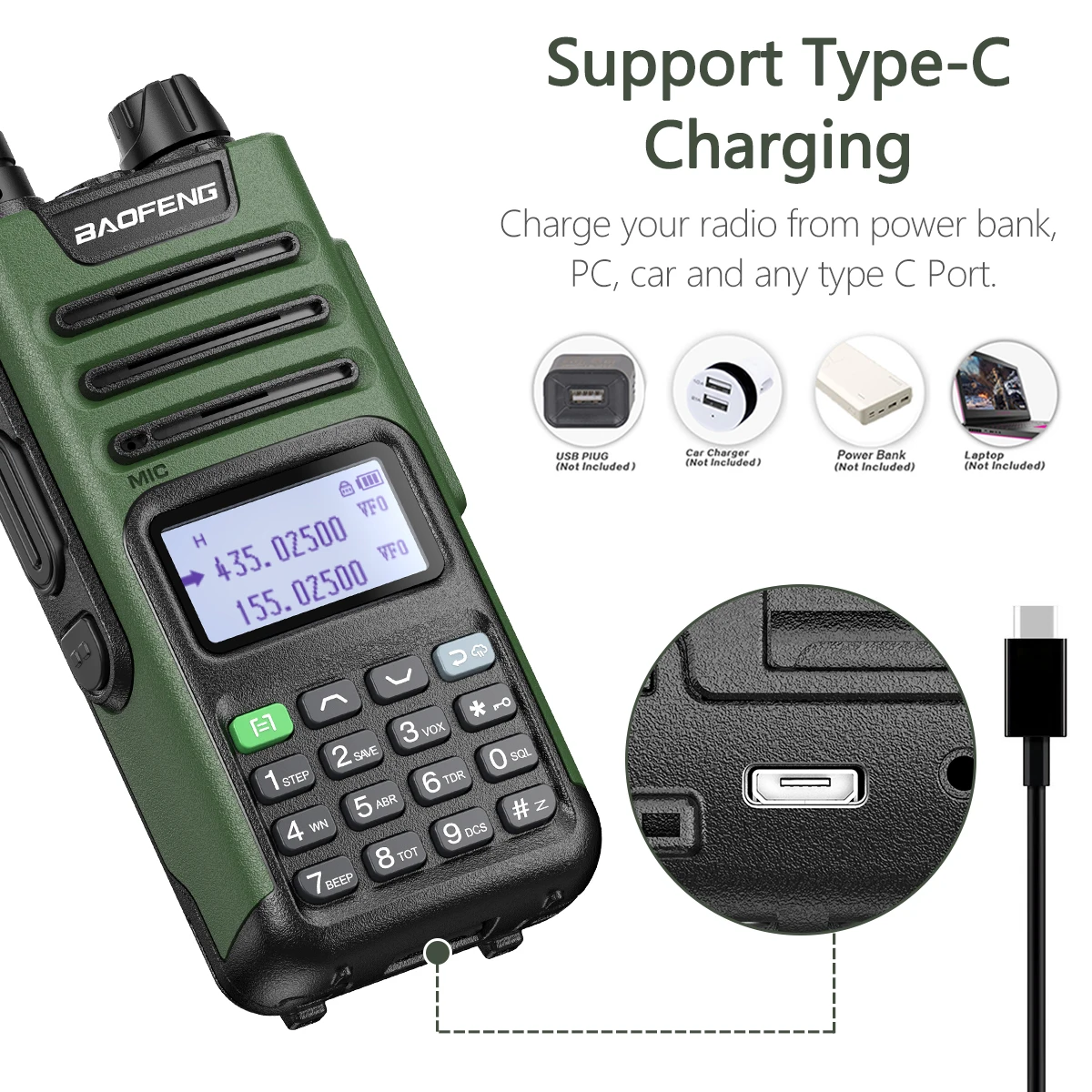 Портативная рация Baofeng UV-13 PRO 2 шт. высокая мощность 999 каналов двухдиапазонный UHF VHF