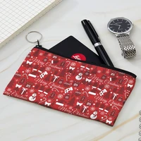 2021 fashion women and men merry christmas coin purse lady girls wallet lipstick air cushion canvas bag with a zipper new