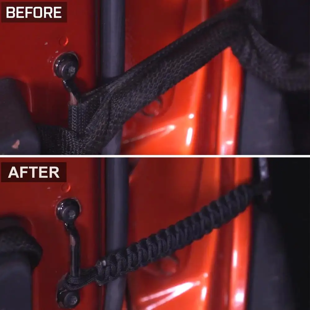 

For Jeep Wrangler Door Limiting Straps JK JKU TJ CJ YJ JL Car Door Restriction Limit Protect Adjustable Hinge Rope 1996-2018