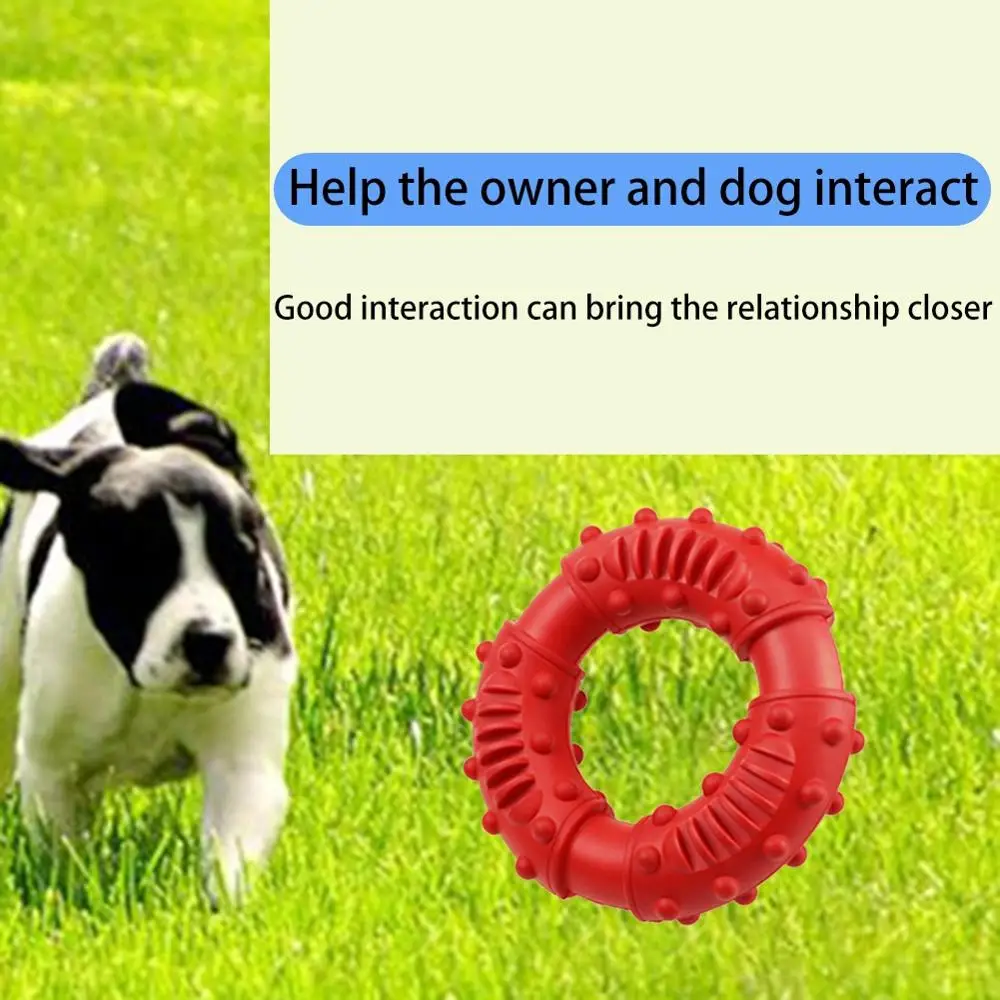 

Pet Toy Rubber Teeth Ring Molar Fidget Toy Durable Dog Chew Toy Dog Teeth Cleaning Toy Pet Accessories Dog Toy