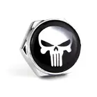 4 шт. винт для номерного знака автомобиля с рисунком черепа, персональный крутой автомобильный Стайлинг, винт для переднего и заднего номерного знака, автомобильные запасные части