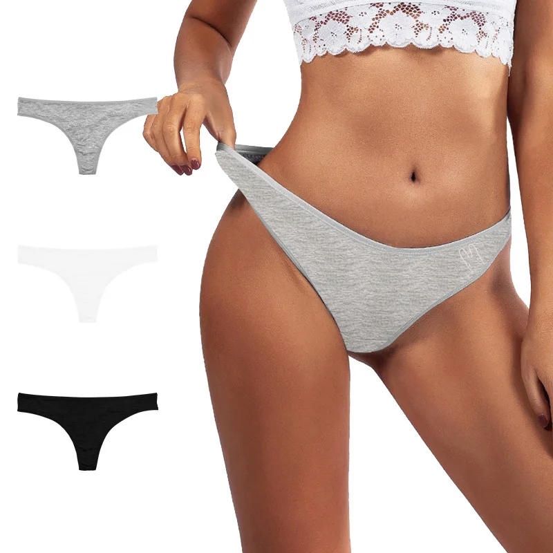 

Sexy Brazilian Panties Ladies Thongs Low Waisted G-String Sports Underwear Women Briefs T-back Underpants S-XL Bikini Panty