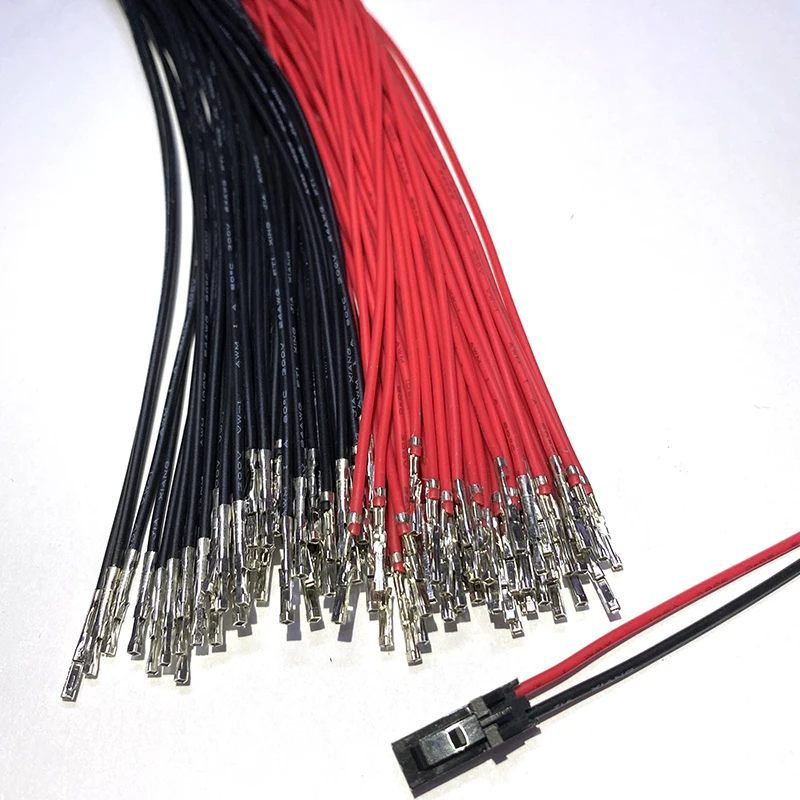 

50PCS TJC8 MX2.54 2.54MM Pitch Dupont Connector Electronic Wire 24awg 10-30cm Single/Double Head With Buckle Belt Terminal Wire