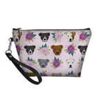 Мультяшные косметички с рисунком питбуля, собаки, Женская функциональная сумочка для макияжа, Женский дорожный органайзер, набор для стирки, сумки для девушек, сумочка для макияжа