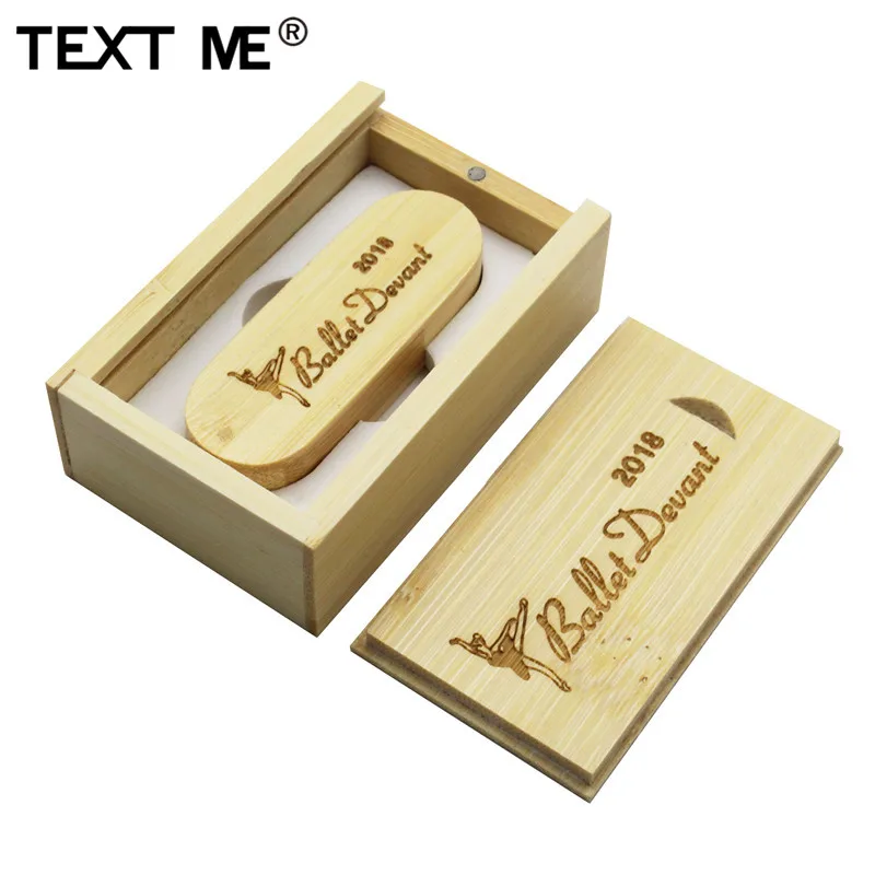 TEXT ME 5 цветов деревянный+ коробка логотип Фотография Печать usb флэш-накопитель 4 ГБ 8 ГБ 16 ГБ 32 ГБ 64 ГБ usb 2,0 подарок U диск