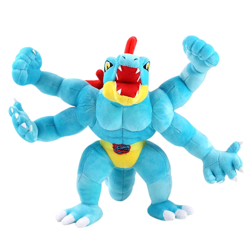 

27-31cm Anime Totodile Machamp Feraligatr Plush Toys Dolls Soft Stuffed Toys Gift