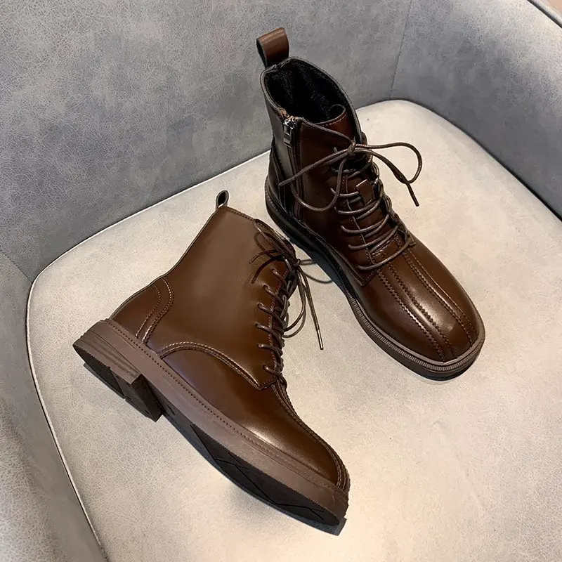 

New style short plush zipper winter boots thick-soled Martin boots women's boots short boots short boots X669