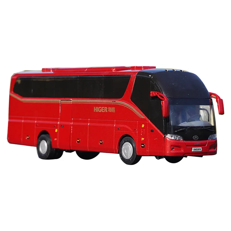 

1:42 оригинальный Suzhou Jinlong Haige Bus KLQ6127BAE51 шоссе автобус сплав модель автомобиля Коллекция украшения праздничный подарок