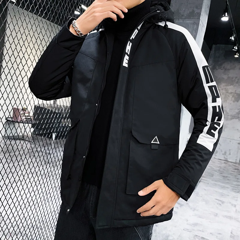 Liketkit мужские зимние парки с капюшоном 2019 повседневные хлопковые плотные