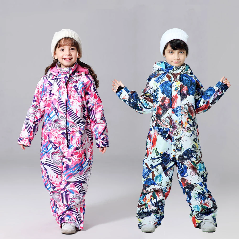 

2021 Winter Thermal Snow Ski Suit for Children Waterproof Snowboard Jacket Ski Pants Windproof Warm Kids Jumpsuit Ski Clothing