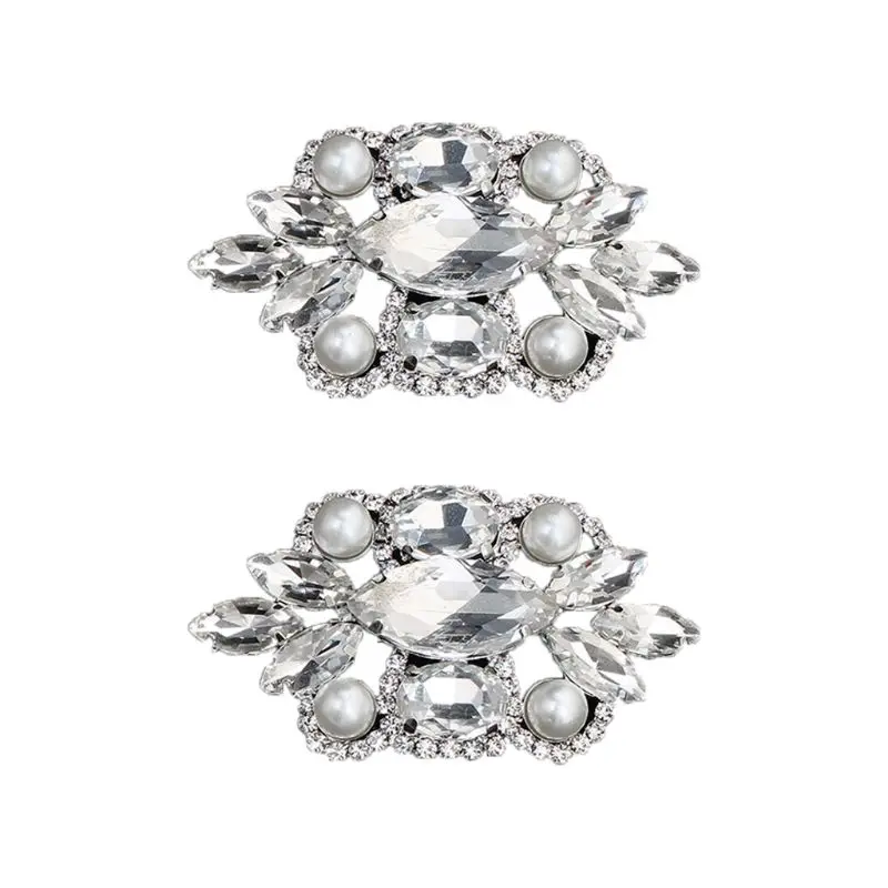 

Bridal Metal Shoe Buckle Accessories Luxury Artificial Pearl Shoes Flower Q1FE