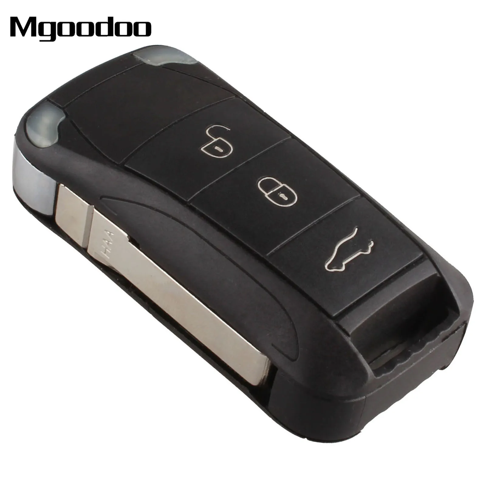 Mgoodoo Key Shell Remote Flip Folding Car Case Fob 3 Buttons For Porsche Cayenne 2010 2009 2008 2003 2004 2005 2006 | Автомобили и