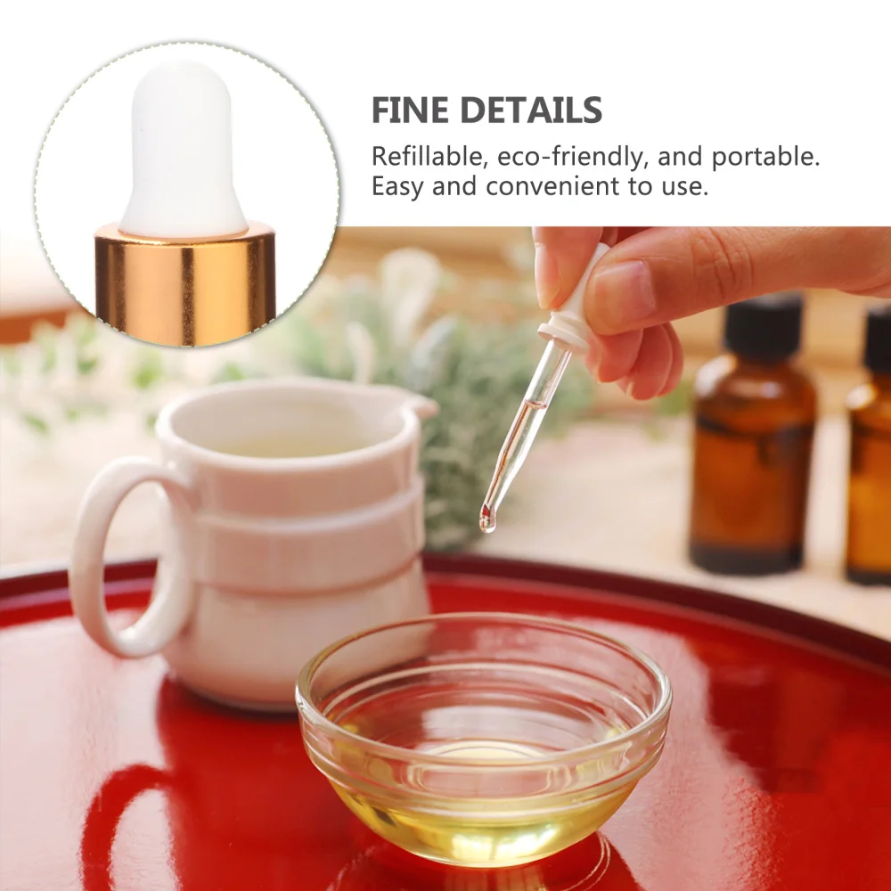 

100pcs 1ML Essential Oil Bottle Glass Dispenser Bottle Empty Glass Container