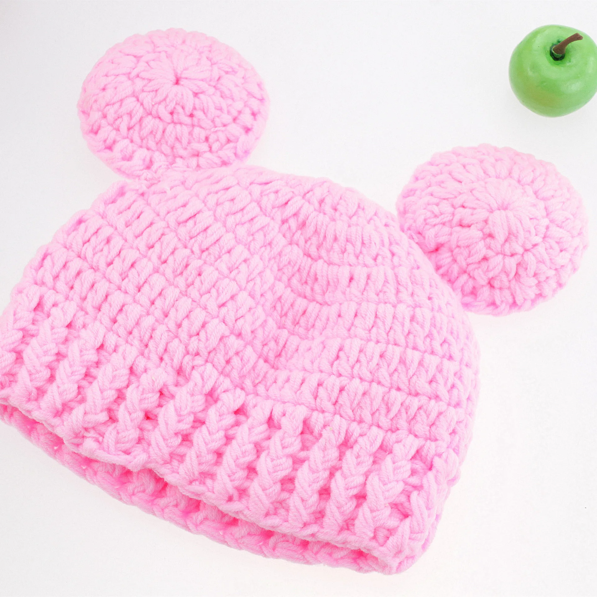 Вязаная Цветочная шляпа для фотографирования новорожденных реквизит младенцев