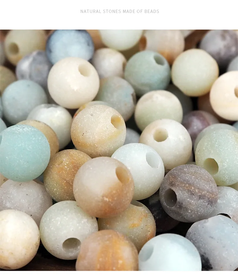 10 шт. бусины из натурального амазонита диаметром мм с отверстием 3 | Украшения и