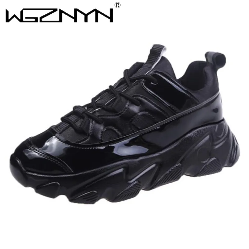 

2020 High Quality Platform Sneakers Women Breathable Women Causal Shoes Black Spring Autumn Fashion Thick Bottom Chunky Sneaker