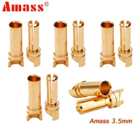 20pcslot amass gc 3514 3 5mm golden bullet connector for rc esc motor lipo battery rc car truck airplane toys diy parts