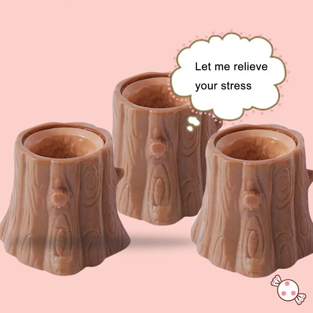 

Cute Animal Squirrel Squeeze Squirrel Vent Squirrel Cup Decompression Toy Stump Rubber Stake Fidget Toys Gift For Friends