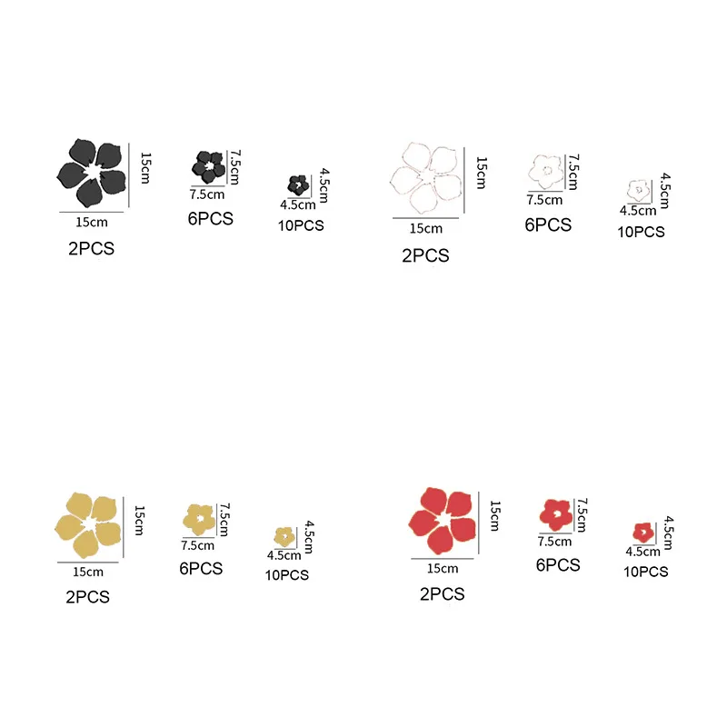 

18Pcs Mirror Wall Stickers Flower Wall Sticker DIY Acrylic 3D TV Background Art Mural Decor mirror Bathroom Home Decoration