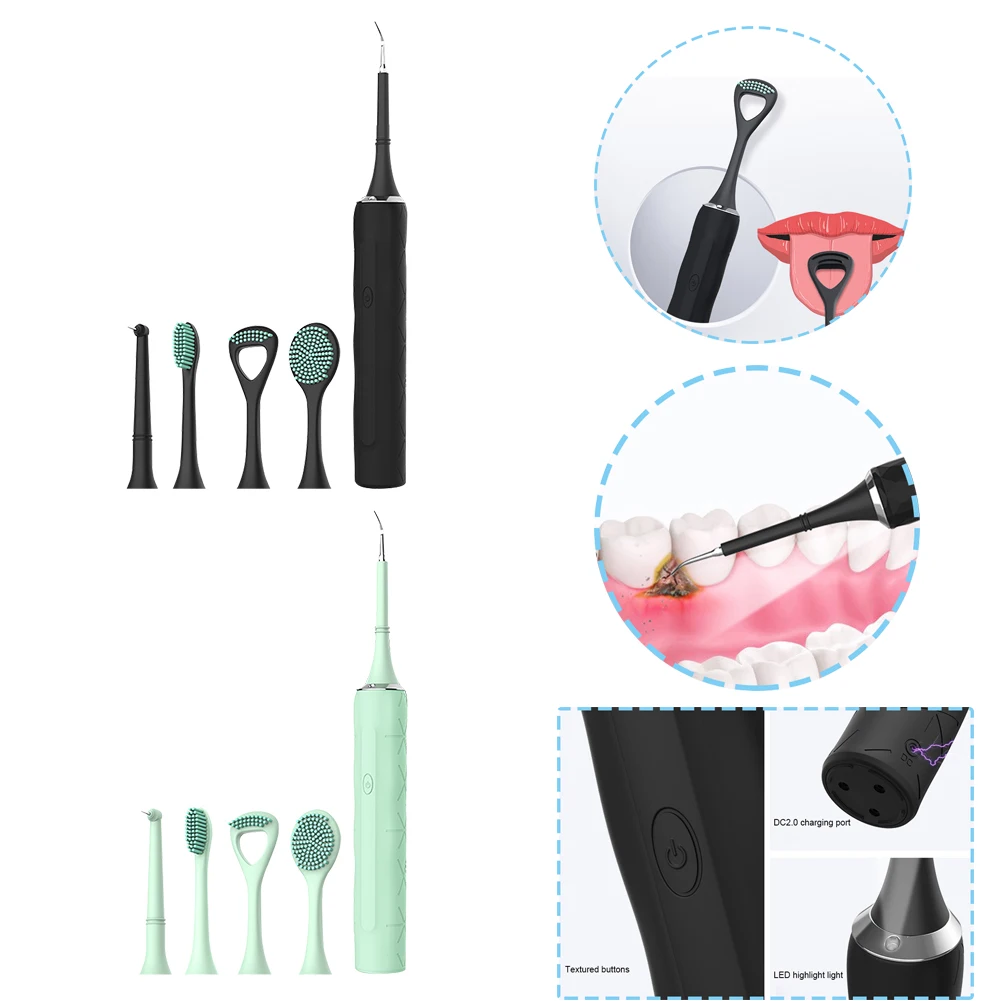 

5 in 1 Electric Oral Irrigator Dental Water Jet Water Flosser Portable Waterproof Teeth Cleaner Stains Tartar Removal Tool