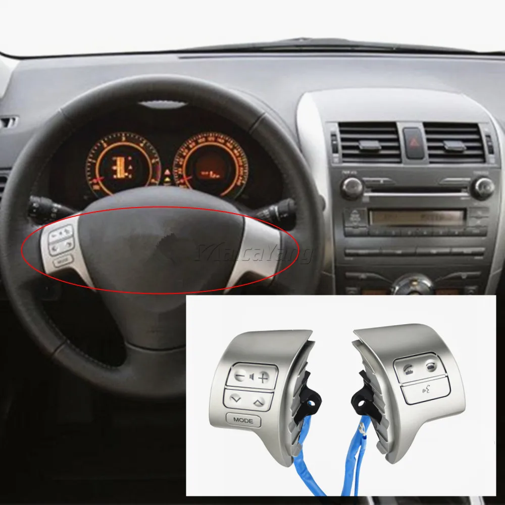 

High Quality Steering Wheel Audio Control Switch With Cables For Toyota Corolla ZRE15 2007-2010