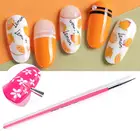 Ручка для рисования ногтей, ровная поверхность, плоская головка, точечные инструменты, розовый маникюр, инструменты для дизайна ногтей Nagels Spulletjes