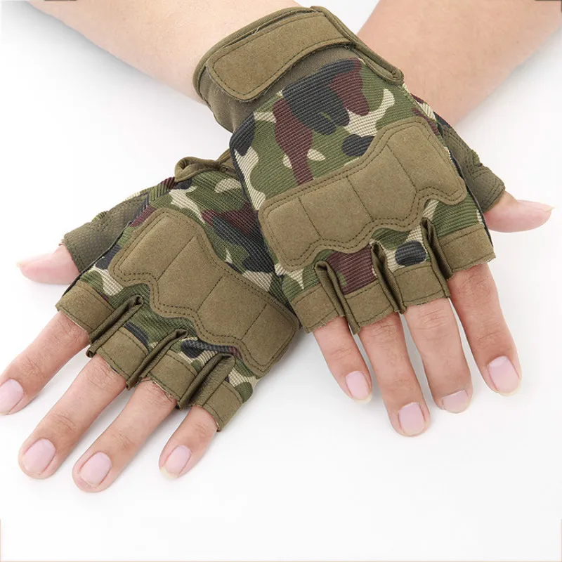 

NEW Men's Tactical Gloves Military Army Shooting Fingerless Gloves Anti-Slip Outdoor Sports Paintball Airsoft Bicycle Gloves