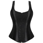 Парча с надписью Overbust Корсеты и бюстье жилет с застежкой-молнией сексуальный кружевной корсет с цветочным принтом костей Бюстье белье Топ размера плюс