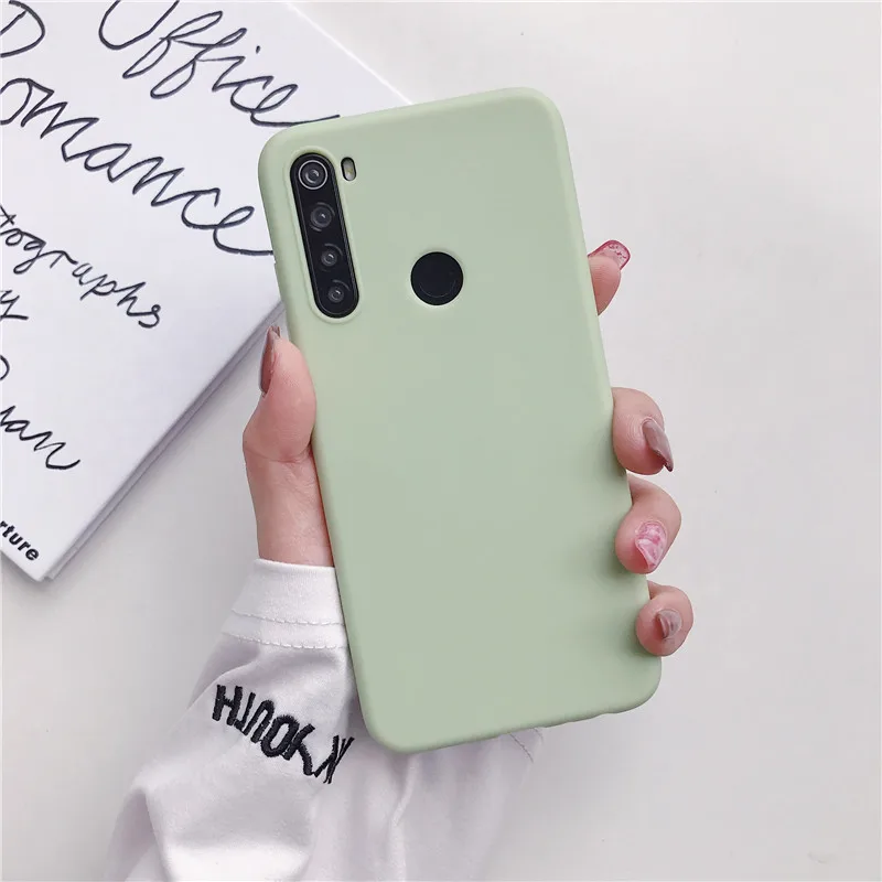 green Однотонный Мягкий силиконовый чехол из ТПУ для xiaomi redmi note 8, 7, 6, 5 pro, 8a, 7a, 8tматовая задняя крышка, xiomi redmi note 8, note 8pro - Цвет: green
