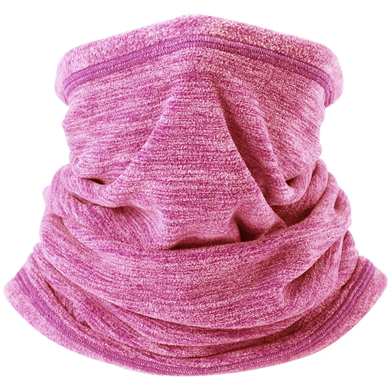 Pink Зимний флисовый лицевой щиток для шеи, Балаклава, мотоциклетная Лыжная маска для лица, мотоциклетная маска для мотокросса, для холодной погоды, теплый трубчатый шарф для мужчин - Цвет: Pink