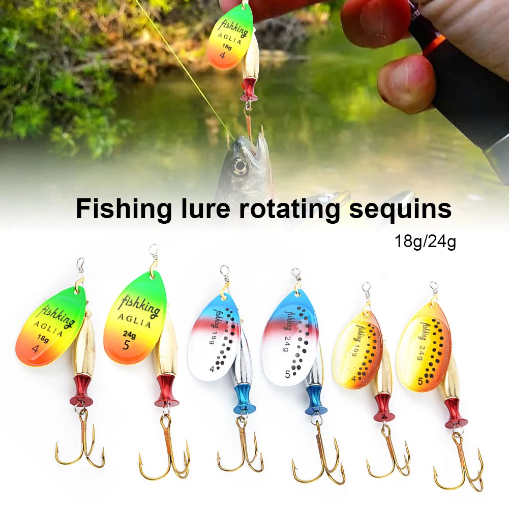 

18g/24g Fishing Lures Fishing Spoon Long Cast Spinner Bait with Hook Trout Bass Pike Hard Bait Fishing Accessories For Fishing