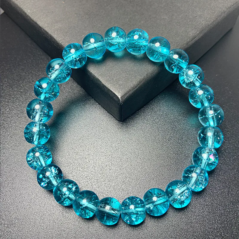 

Pink Powder Crystal Quartz Natural Stone Streche Couples Bracelet For Women Elastic Cord Pulserase Beads Lovers Jewelry Gifts