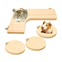 adjustable pet parrot wood platform stand rack toy hamster station board branch perches for bird cage