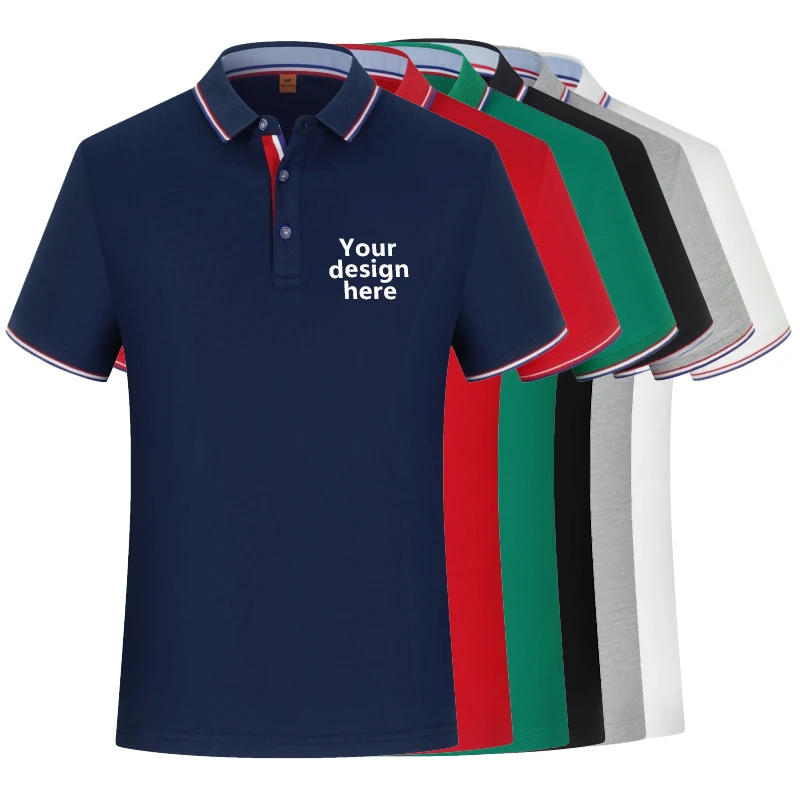 

Cotton Men Polo Shirt Fashion Women Tops Custom Company Team Uniform Print Photo Unisex Casual Jerseys Sports Wear Plus Size 4XL
