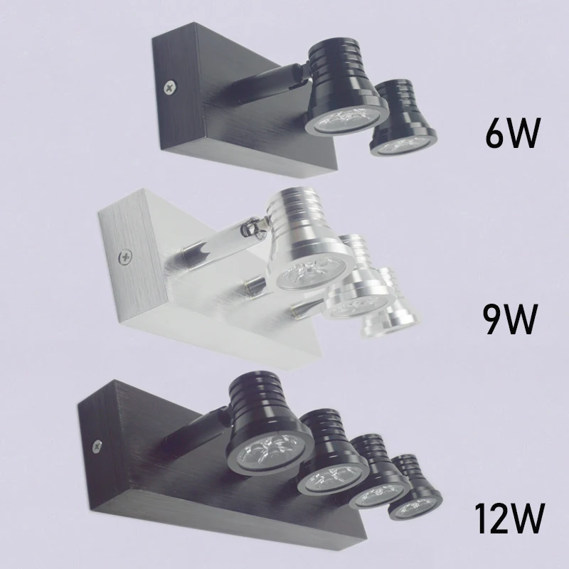 

6W 9W 12W Modern Aluminum LED mirror headlight bathroom makeup wall lamps led vanity toilet wall mounted sconces lighting