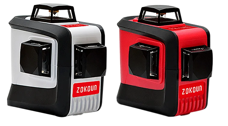 ZOKOUN CE сертифицированные 3D линии самонивелирующиеся 360 горизонтальный и вертикальный крест супер мощный красный лазерный луч линии лазерный уровень
