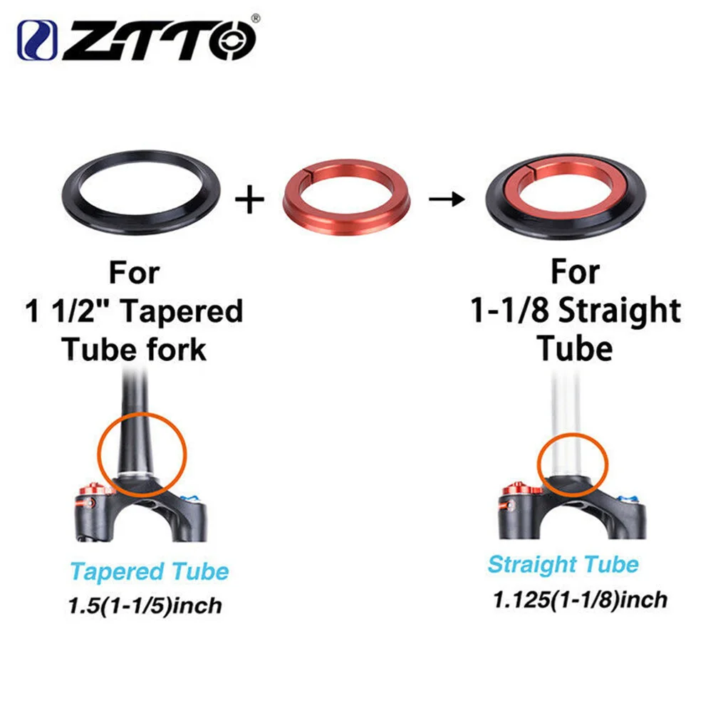 

MTB Bicycle headset Aluminum alloy 42/52mm Straight tube Fork Durable.