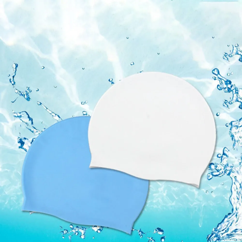 

Unisex Adult Swimming Cap Multiple Colours Silicone Durable Cap Protect Ears Long Hair Wimming Accessories